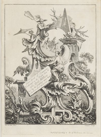 Frontispiece for Book 4, in Eight Books of Ornament by William Delacour